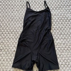 Perfect black unitard workout